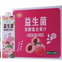 千喜多益生菌發酵復合果汁蜜桃果汁飲料 1Lx8瓶