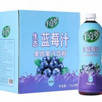 千喜多生態藍莓汁果肉果汁飲料 1.5Lx6瓶